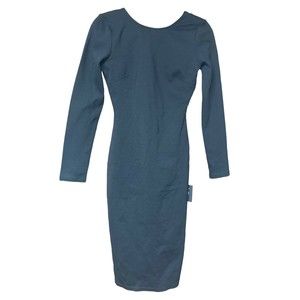 Lulus Dress Black Va Va Voom Cutout Backless Dress Size Medium Long Sleeves